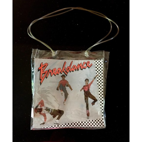 Vintage Handbags - Rare 80's BREAKDANCING Clear Vinyl Bag By Twist O'